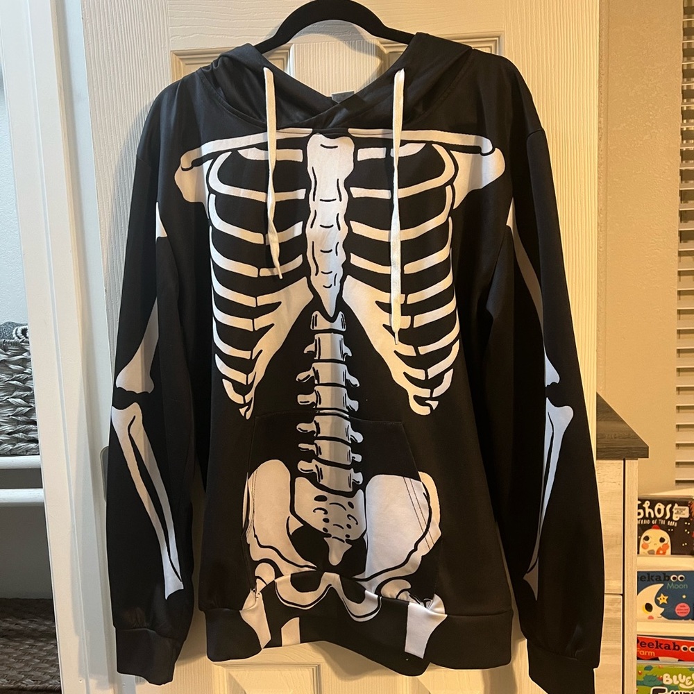 Halloween Skeleton Hoodie Man Size L